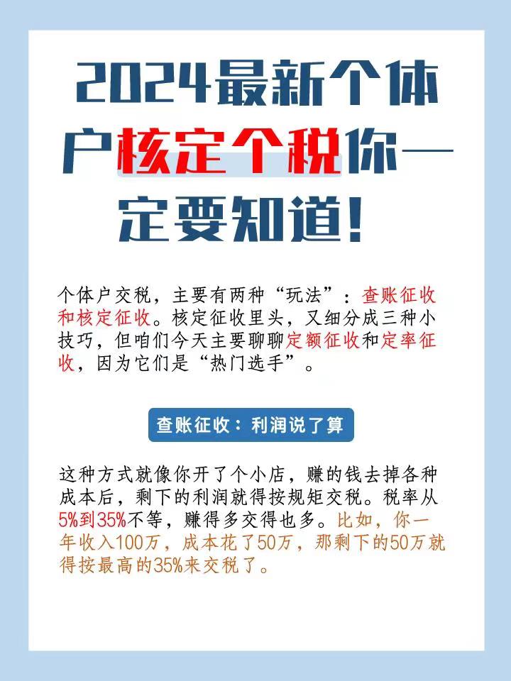 云林2024最新个体户核定个税你一定要知道！
